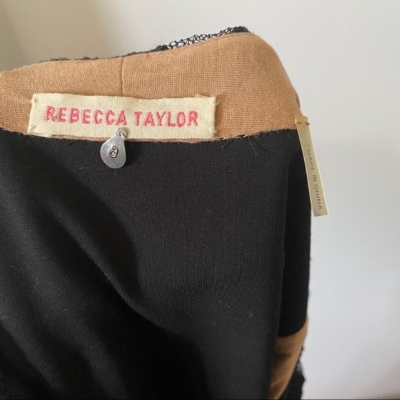 Rebecca Taylor Floral Lace Black Dress Size 6 - Picture 12 of 16